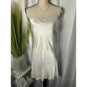 NEW For Love And Lemons Bridal XL White Mini Dress Sleeveless Sexy Tie Back NWT